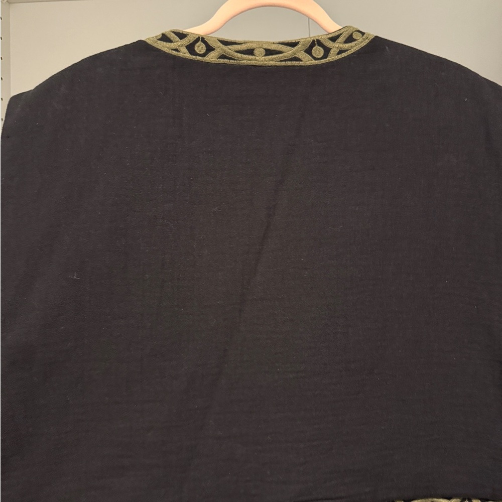 Zara Black and green Embroidered Vest XXL - Picture 6 of 6
